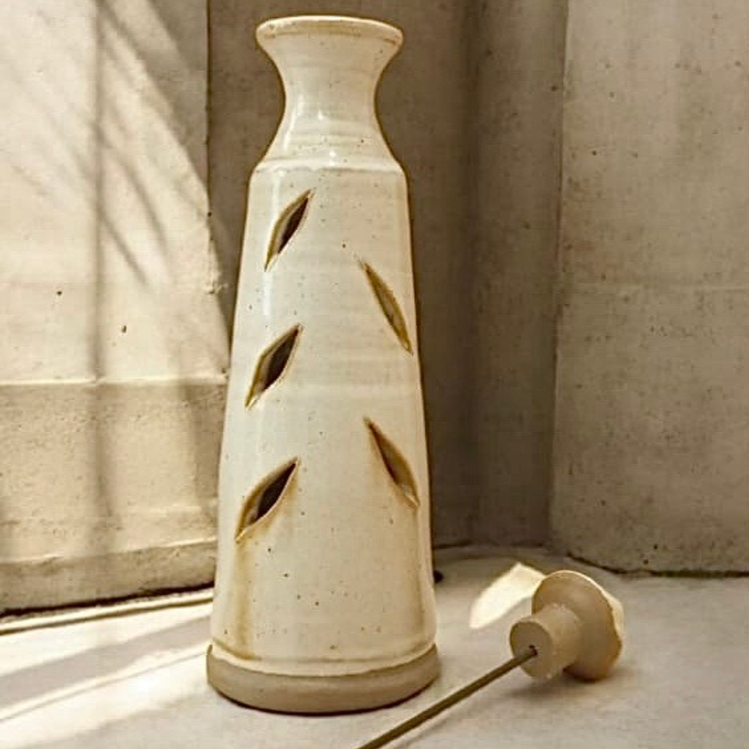 Tall Incense Stick Holder- Off White