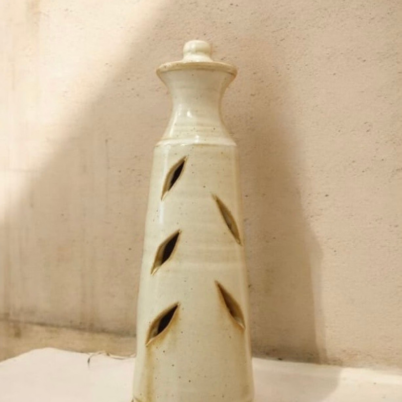 Tall Incense Stick Holder- Off White