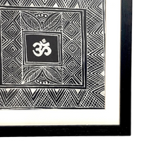 Aipan Painting 'Om'- Deep Blue
