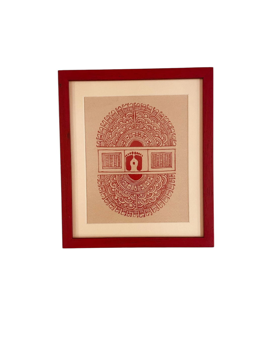 Aipan Painting 'Feet'-Red
