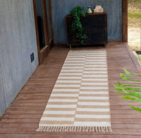 Sahara Stripe Cotton & Jute Runner Rug