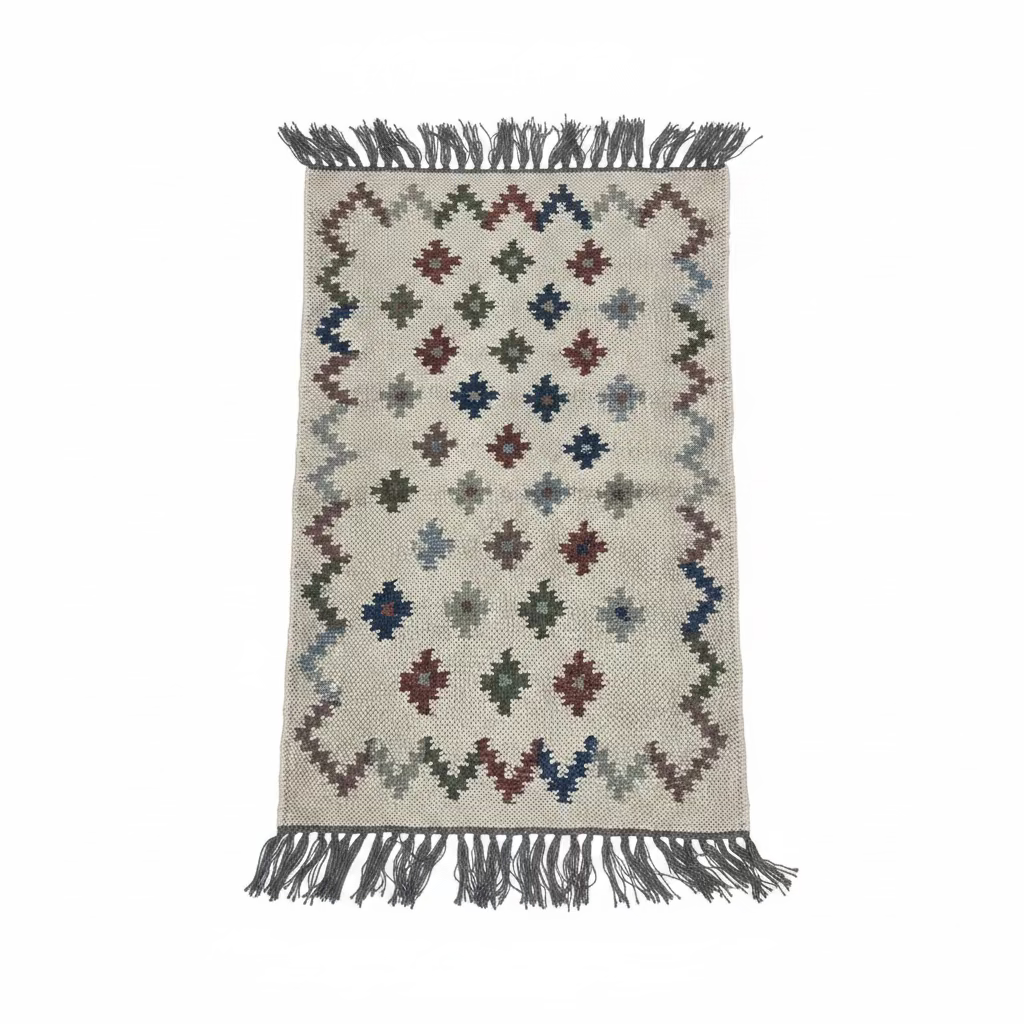 Wool & Jute Pattered Entryway Rug