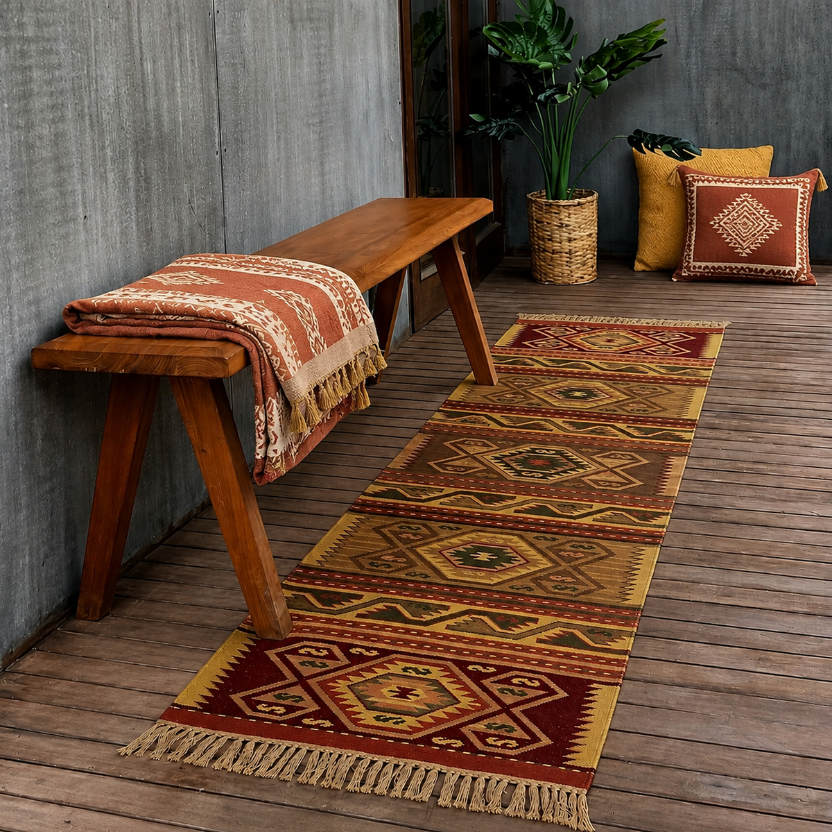 Rangoli Wool Runner Rug