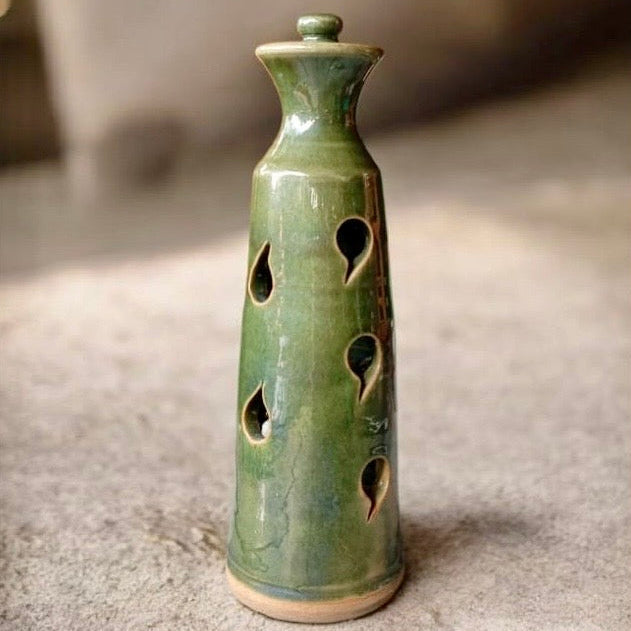 Tall Incense Stick Holder- Green