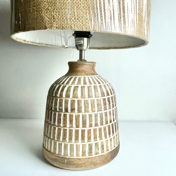 Honey Whitewash Table Lamp