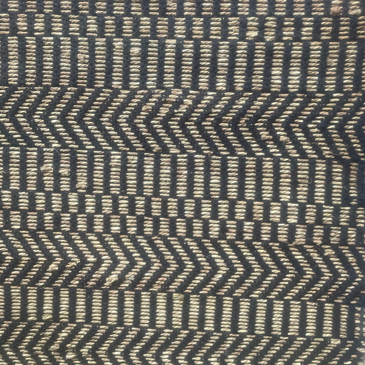 Natural Jute & Black Entryway Rug