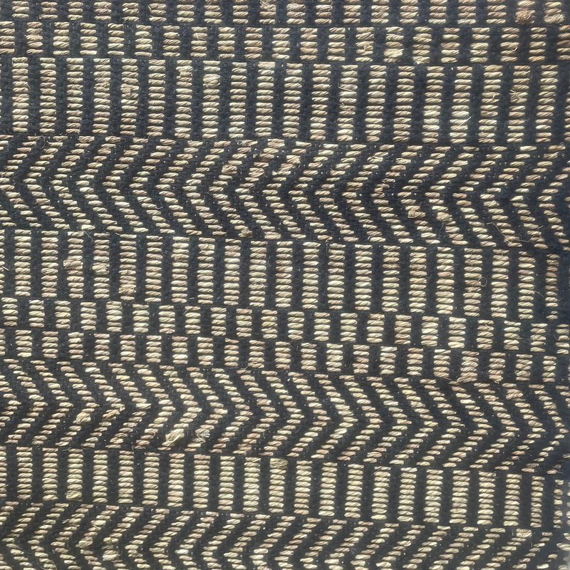 Natural Jute & Black Entryway Rug