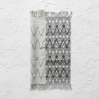 Embroidered Cotton Entryway Rug