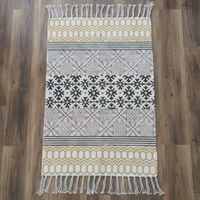Block Printed Entryway Rug- Double sided