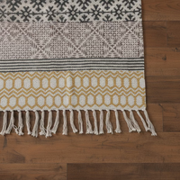Block Printed Entryway Rug- Double sided