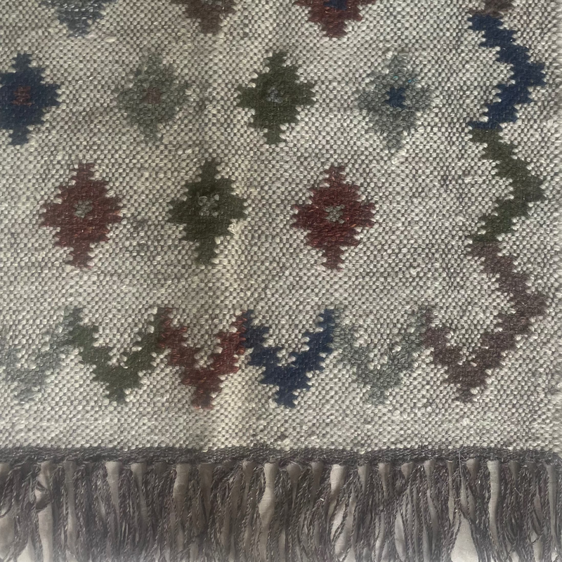 Wool & Jute Pattered Entryway Rug