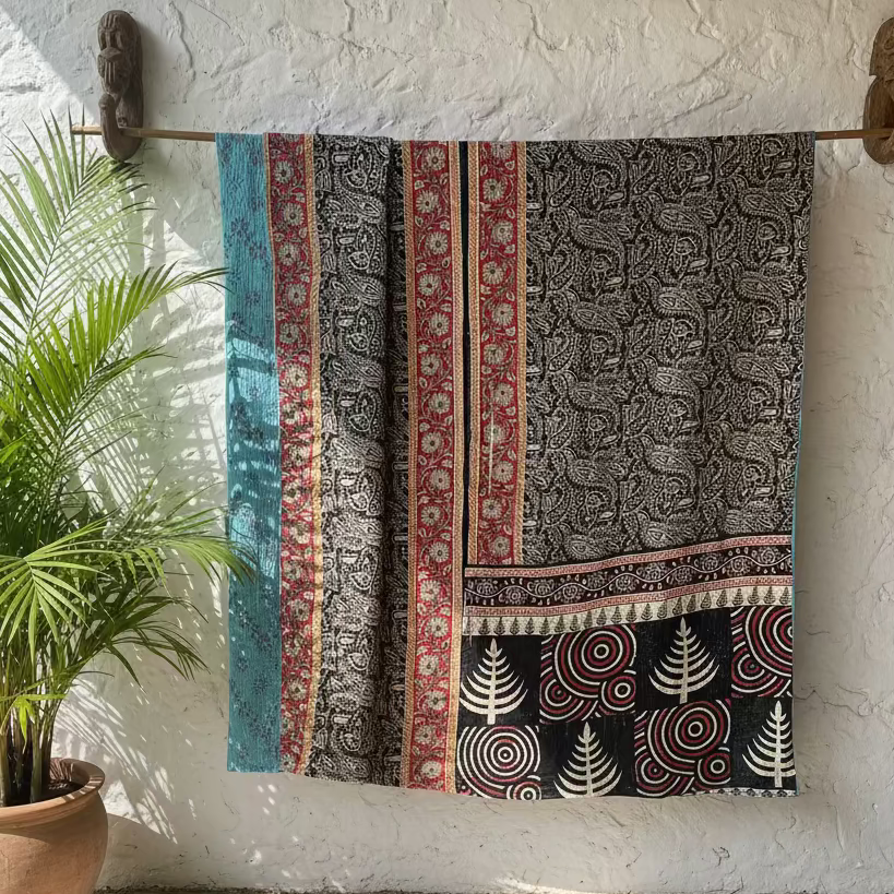 Vintage Kantha Throw #88