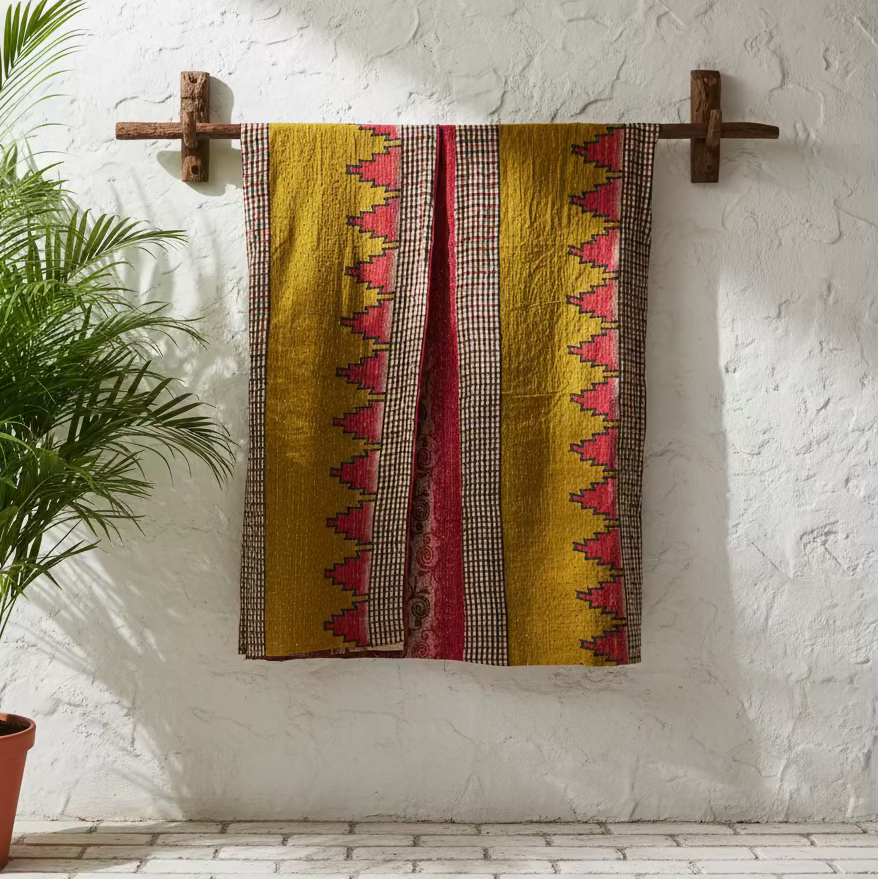 Vintage Kantha Throw #18