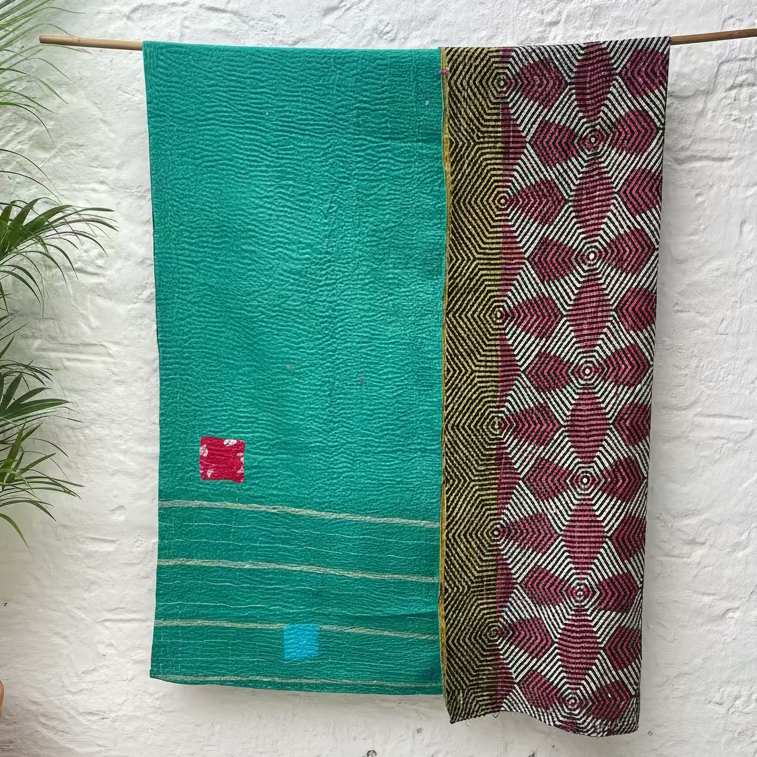 Vintage Kantha Throw #08