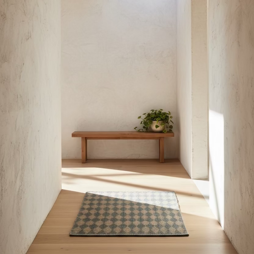 Slaty Diamond Jute Entryway Rug