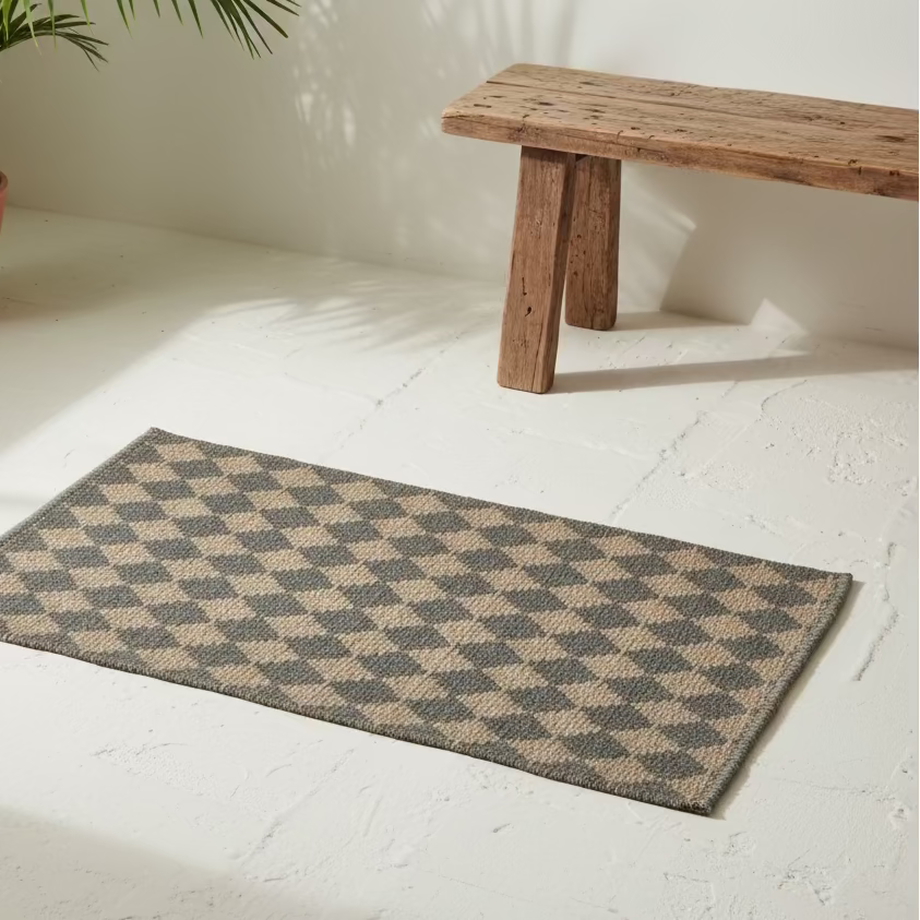 Slaty Diamond Jute Entryway Rug