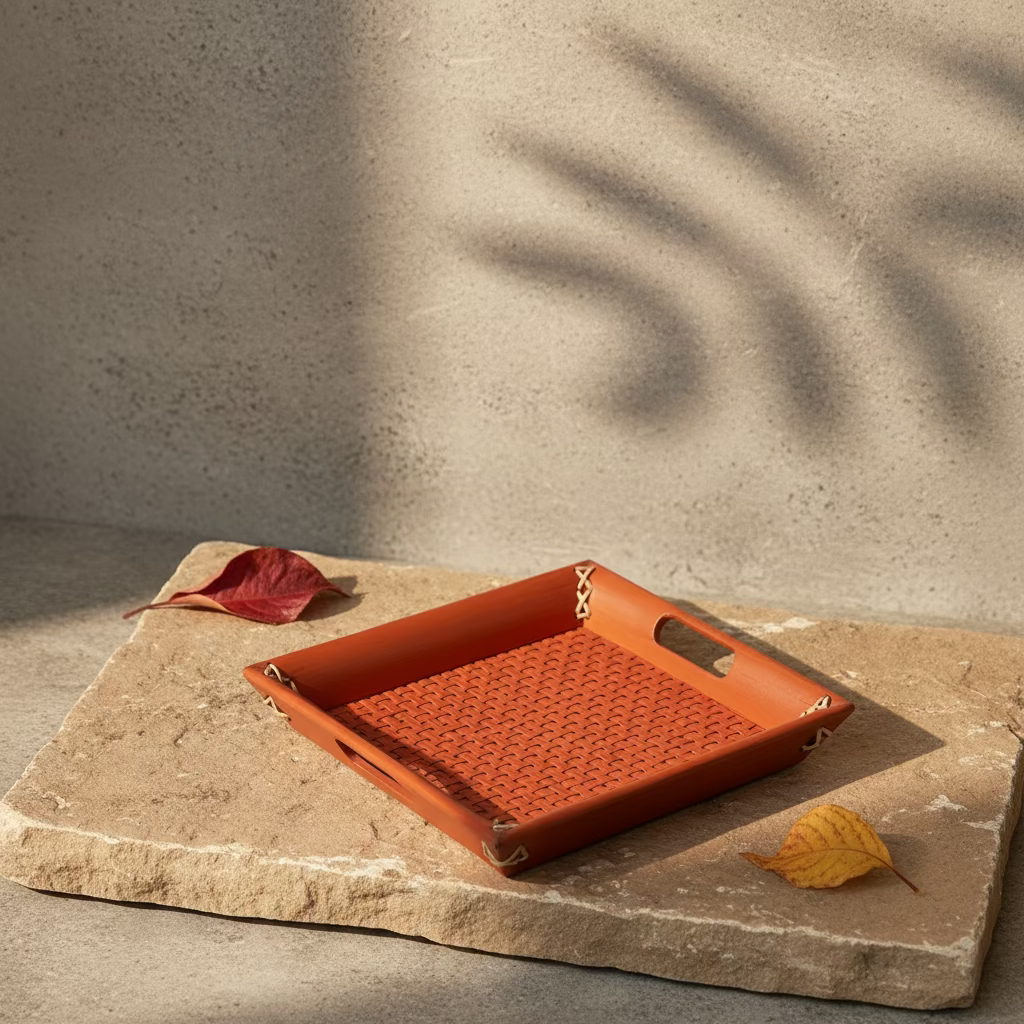 Bamboo Tray - Orange
