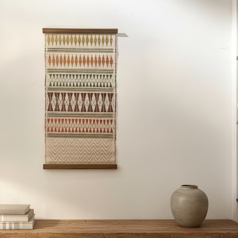 Bamboo & Loin Loom Wall Hanging- Pattern 008
