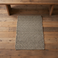 Black Thread & Natural Jute Entryway Rug