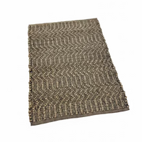 Black Thread & Natural Jute Entryway Rug