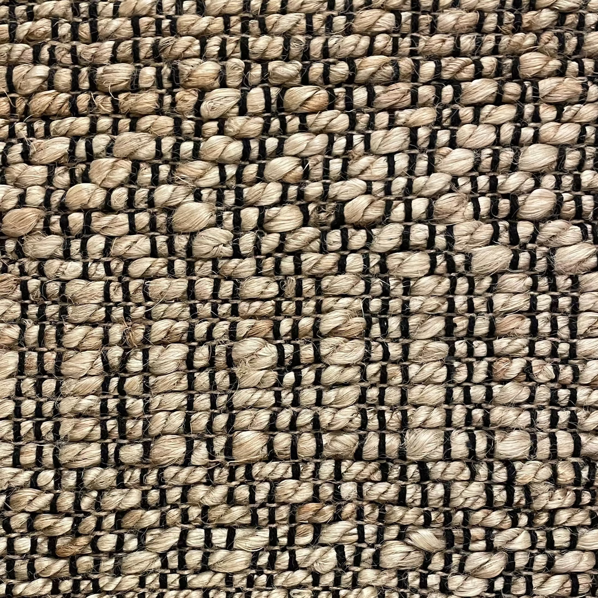 Black Thread & Natural Jute Entryway Rug
