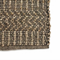 Black Thread & Natural Jute Entryway Rug
