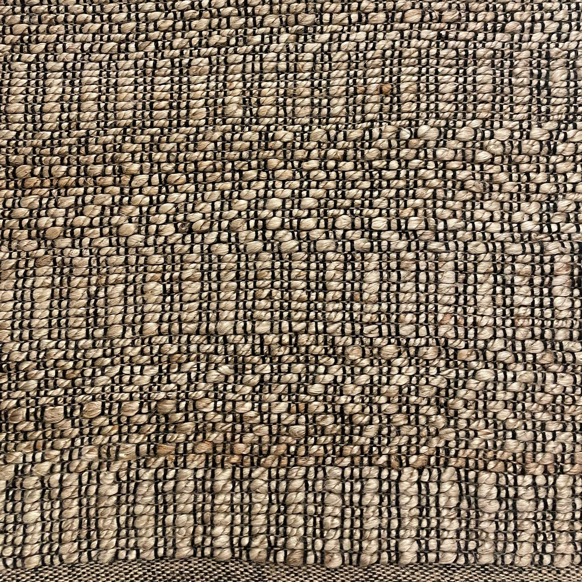 Black Thread & Natural Jute Entryway Rug