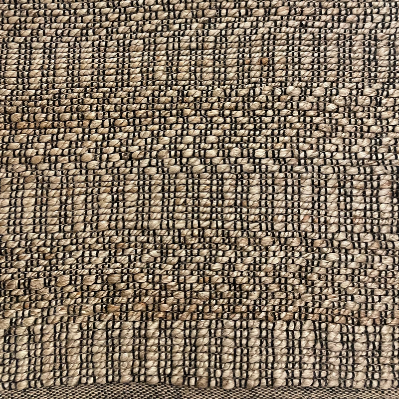 Black Thread & Natural Jute Entryway Rug