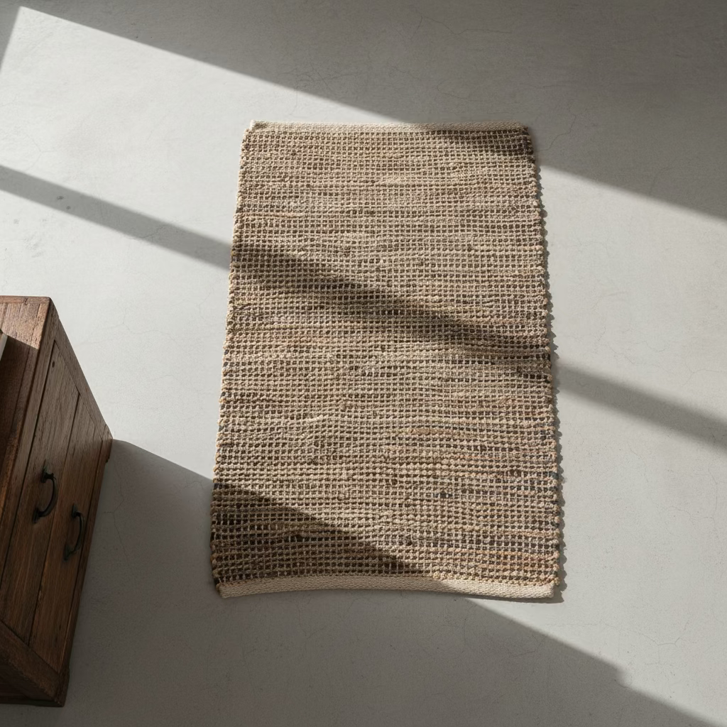 Jute & Leather Entryway Rug