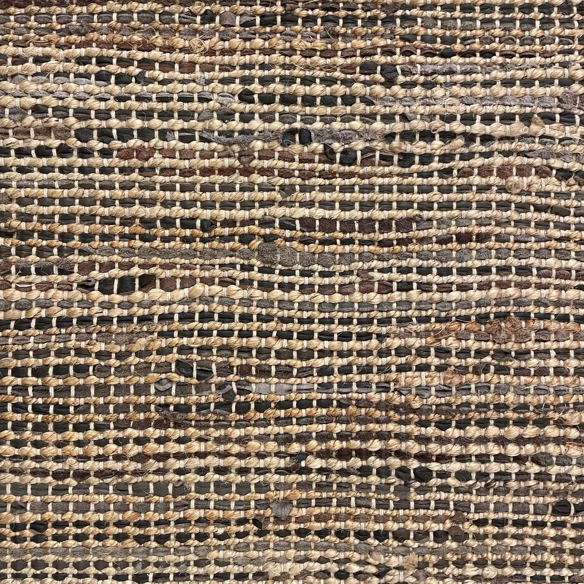 Jute & Leather Entryway Rug