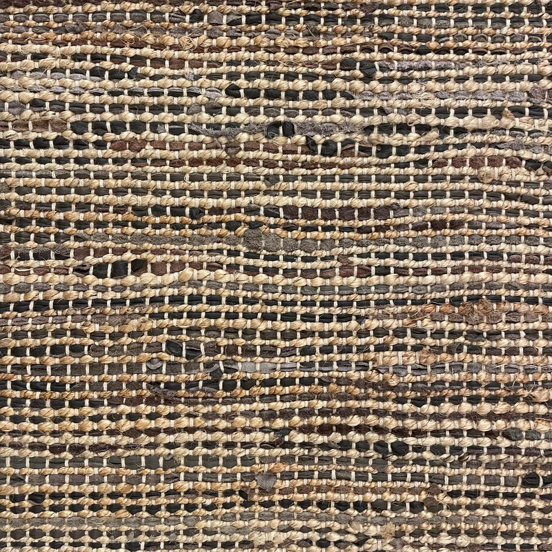 Jute & Leather Entryway Rug