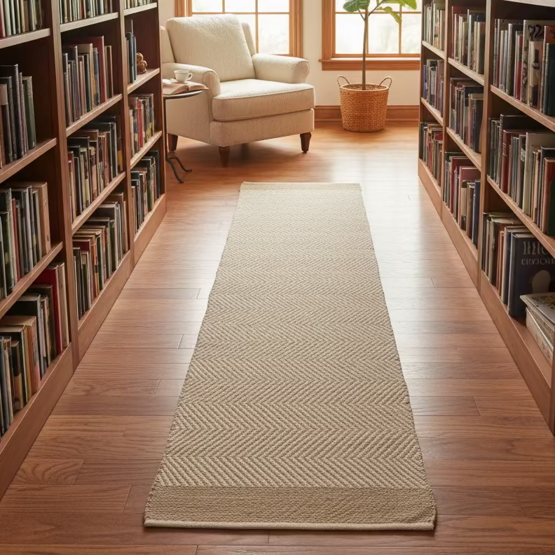 Chenille Jute Zig-Zag Rug