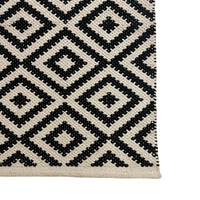 Black & White Cotton Entryway Rug