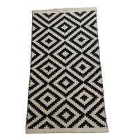 Black & White Cotton Entryway Rug