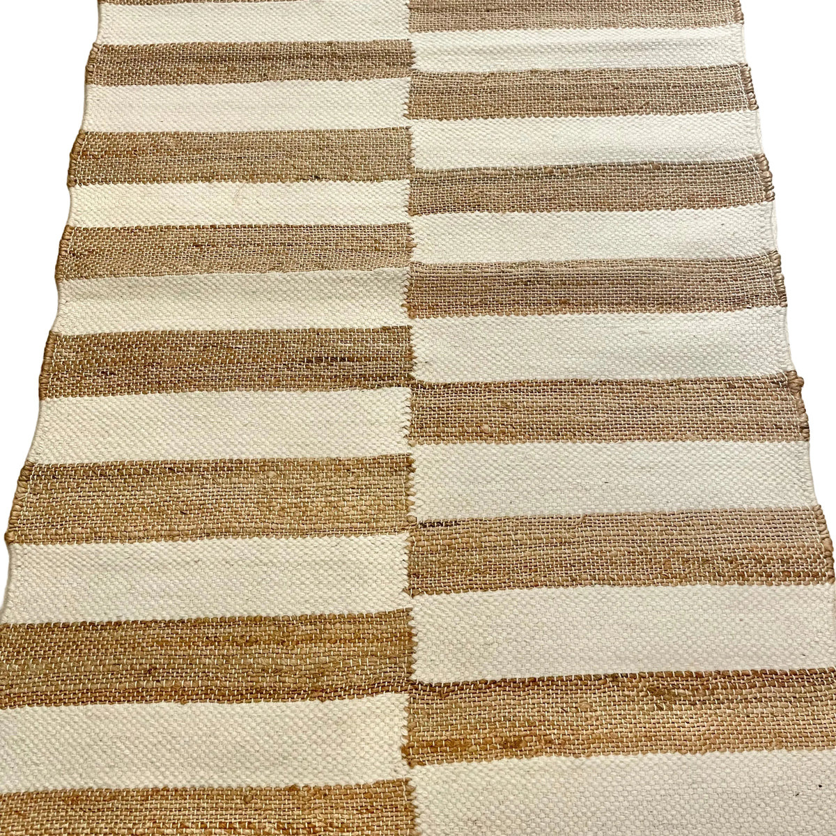 Sahara Stripe Cotton & Jute Runner Rug