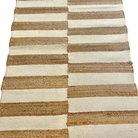 Sahara Stripe Cotton & Jute Runner Rug