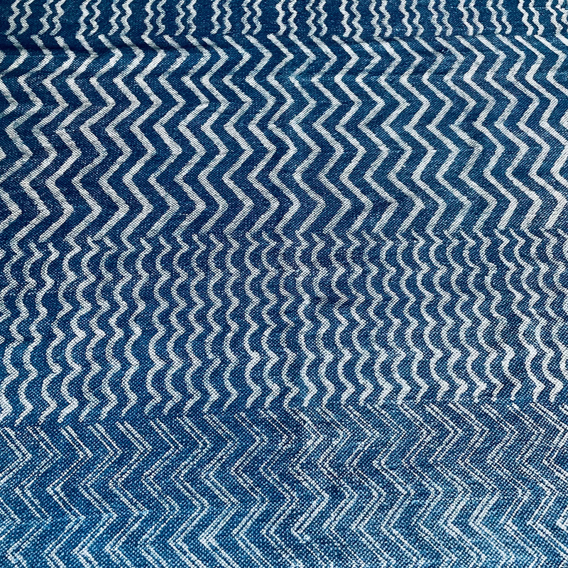 Multi Waves Indigo Rug