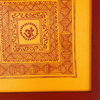 Aipan Painting 'Om'- Mustard