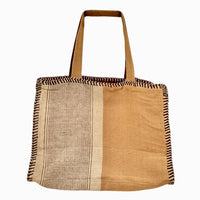 XL Tote bag- Beige, brown & black