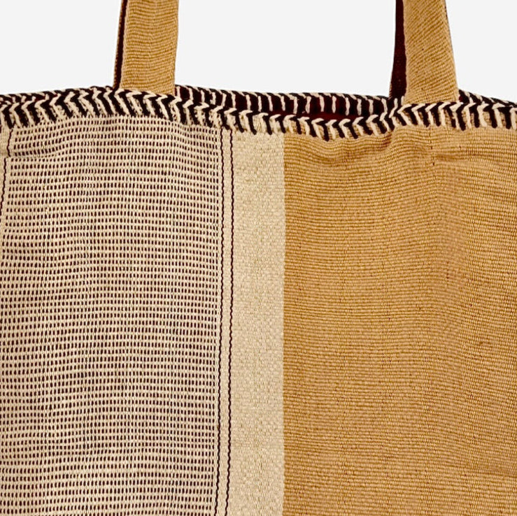 XL Tote bag- Beige, brown & black