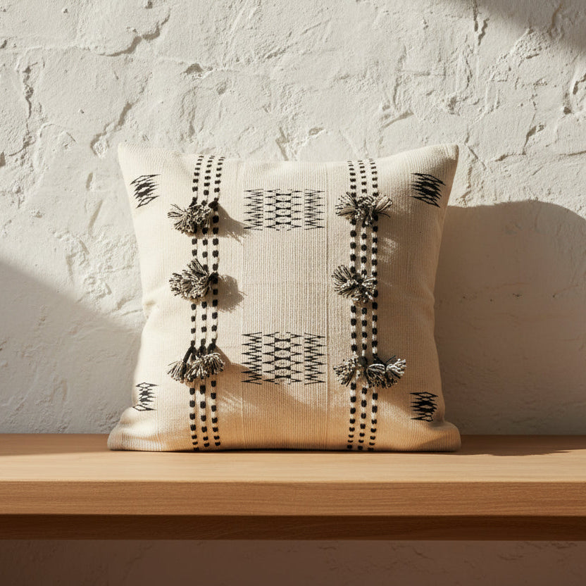 Sudku Black & White Cushion Cover