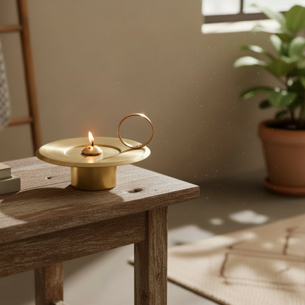 Brass Oil Lamp