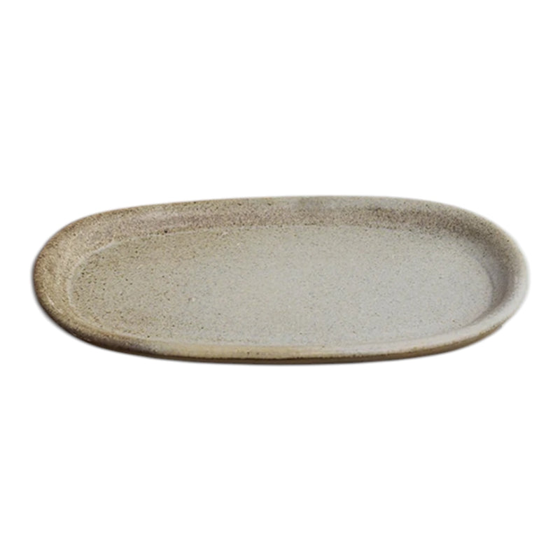 Oval Matte Blue Ceramic Plate
