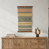 Bamboo & Loin Loom Wall Hanging- Pattern 08