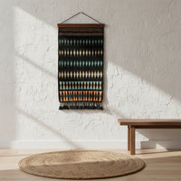 Bamboo & Loin Loom Wall Hanging- Pattern in Black