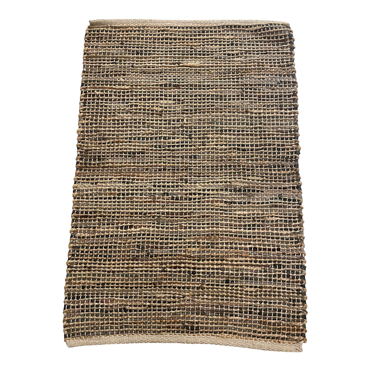 Jute & Leather Entryway Rug