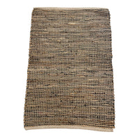 Jute & Leather Entryway Rug