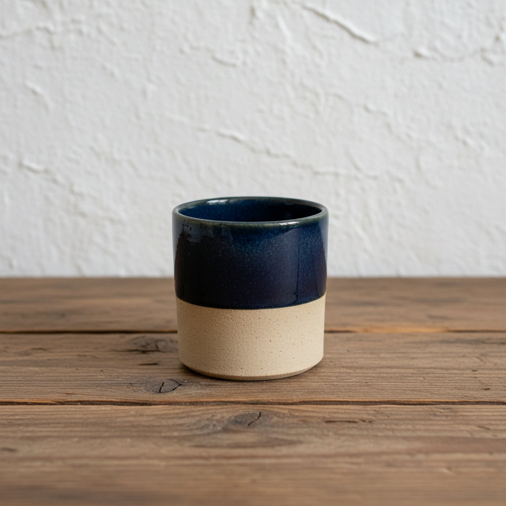 Blue White Dimple Ceramic Glass