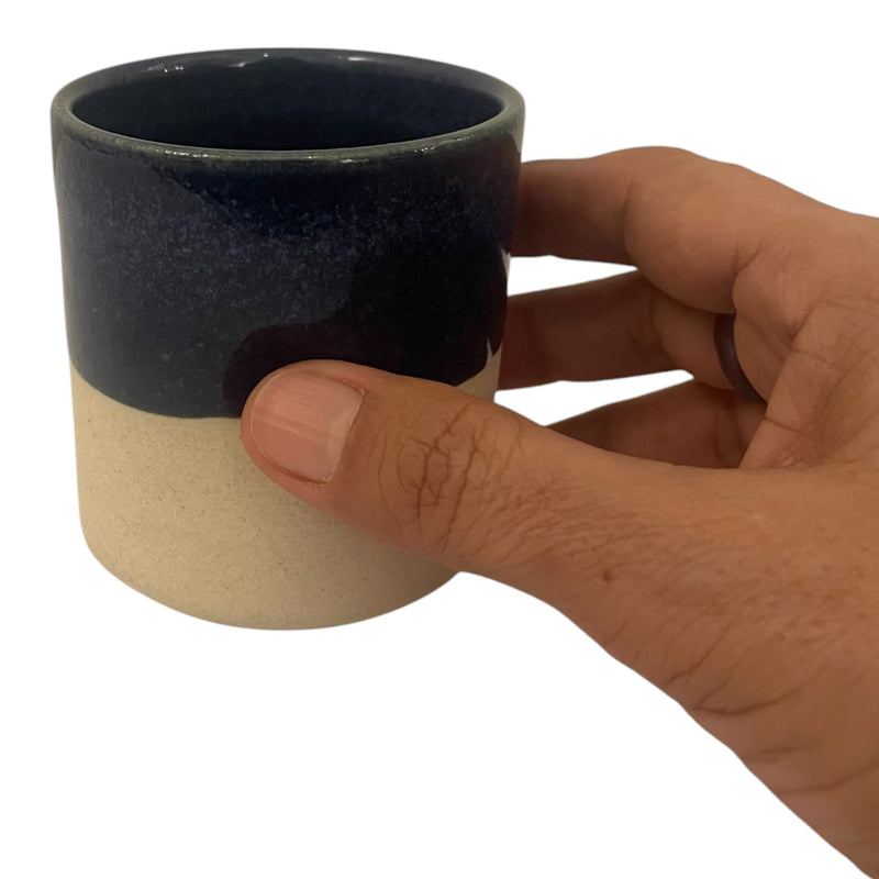 Blue White Dimple Ceramic Glass