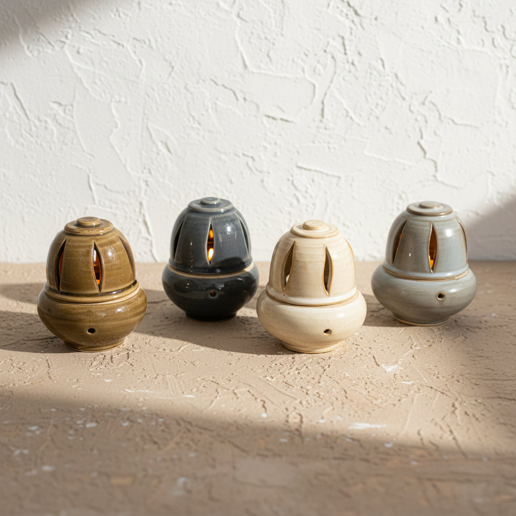 Rustic Cone Incense & Tea Light Holder